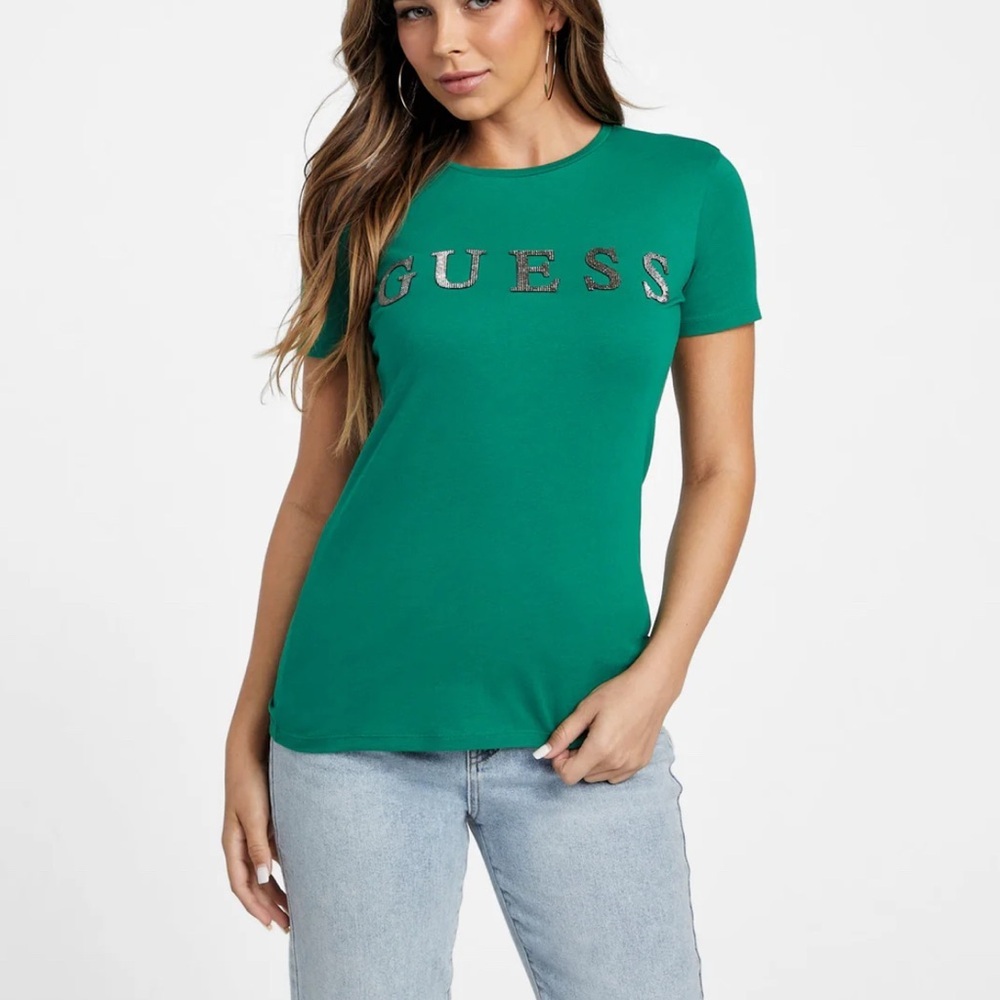 GUESS Teal Short Sleeve Women's Tee